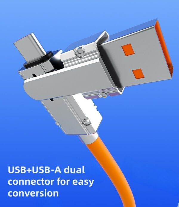 Type C charger Two-to-three Data Cable | Super Quick Charge | 6a Charging | Goldensun - Image 5