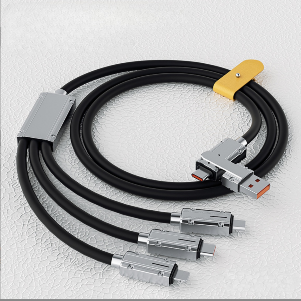 Type C charger Two-to-three Data Cable | Super Quick Charge | 6a Charging | Goldensun - Image 4