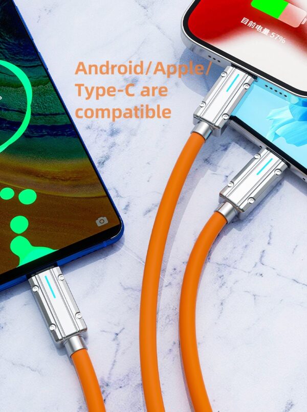 Type C charger Two-to-three Data Cable | Super Quick Charge | 6a Charging | Goldensun - Image 8