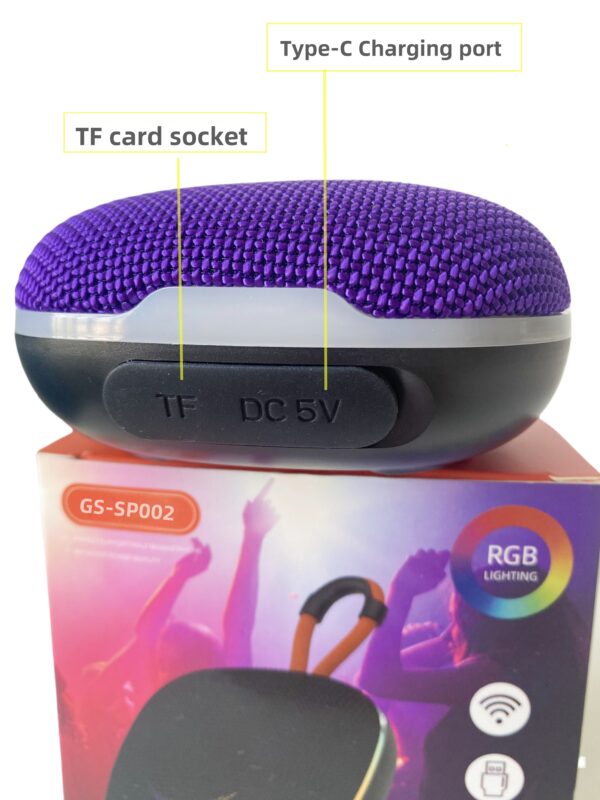 RGB LED Colorful Light Wireless Portable Mini BT Speaker | Radio Active Speakers | Goldensun - Image 4