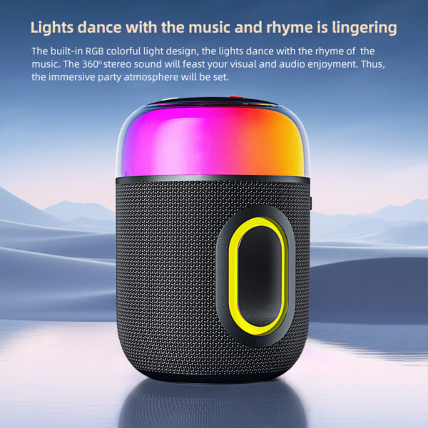 New design GS-SP060 RGB Lighting 10W Portable Bluetooth speaker - Image 2