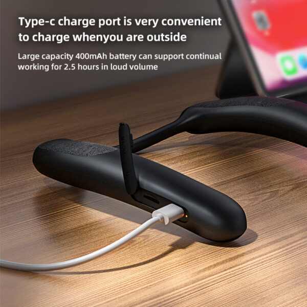 Adjustable Silicon Neckband Speaker GS-SP062 Built-in MIC - Image 5