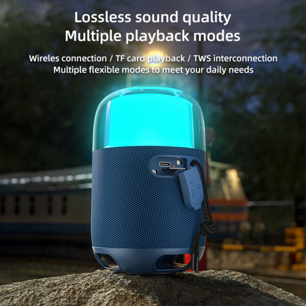 Outdoor speaker with ambient light built-in microphone and water-resistant - Image 6