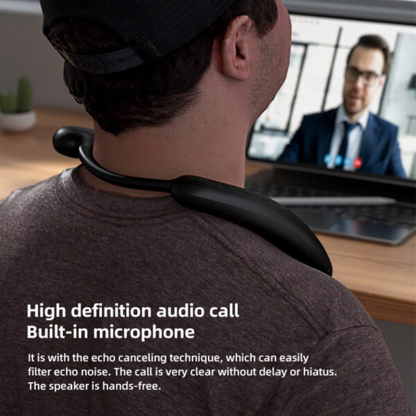 Adjustable Silicon Neckband Speaker GS-SP062 Built-in MIC - Image 6