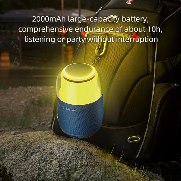 Outdoor speaker with ambient light built-in microphone and water-resistant - Image 7